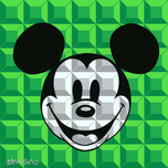 Mickey Mouse Artwork Mickey Mouse Artwork 8-Bit Block Mickey Green
